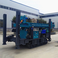 Machine de forage de puits d'eau à une profondeur de 200/300/350/400 mètres avec compresseur pour le forage minier