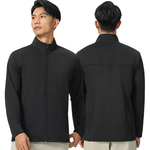 Chaqueta Unisex Personalizada de Corte Ajustado, Color Sólido, Cuello Alto, Cierre de Cremallera, Prenda Exterior Versátil para Otoño, Confección Fina, Tela Resistente - Product Image 3