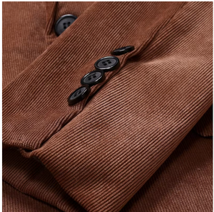 Nuevo Traje para <span class=keywords><strong>Hombre</strong></span> 2025, Chaqueta de Pana Negra 6XL, Atuendos Casuales de Negocios, Chaqueta Deportiva Roja, Blazer Marrón - Product Image 4