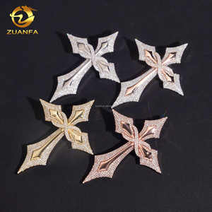 Novedades Collar Con Colgante De Cruz De Diamante Moissanita VVS1 En Plata S925 Y Certificado GRA, Joyería De Lujo Para Hombre Estilo Hip Hop - Product Image 4