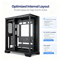 Boîtier PC Gamer ATX Mid Tower avec panneau latéral en verre trempé, ventilateurs RGB, refroidissement liquide 360 mm, en stock