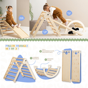 Estructura de Escalada Montessori para Niños Pequeños, Juego de Interior Plegable, <span class=keywords><strong>Escalera</strong></span> Triangular para Área de Juegos Interior, Actividades de Preescolar y Jardín de Infancia - Product Image 3