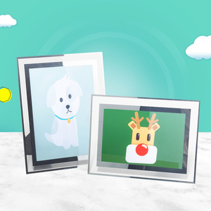 Bán buôn Sáng Tạo ma thuật gương hình ảnh khung ảnh 4x6 5x7 6x8 inch A4 thủy tinh trong suốt Tinh thể thủy tinh hình ảnh khung - Product Image 3