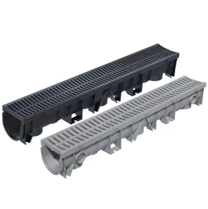 Canale di Drenaggio per Esterni <span class=keywords><strong>in</strong></span> HDPE Leggero e Moderno, per Edifici e Uffici, con Copertura <span class=keywords><strong>in</strong></span> Plastica/Acciaio Inossidabile - Product Image 1