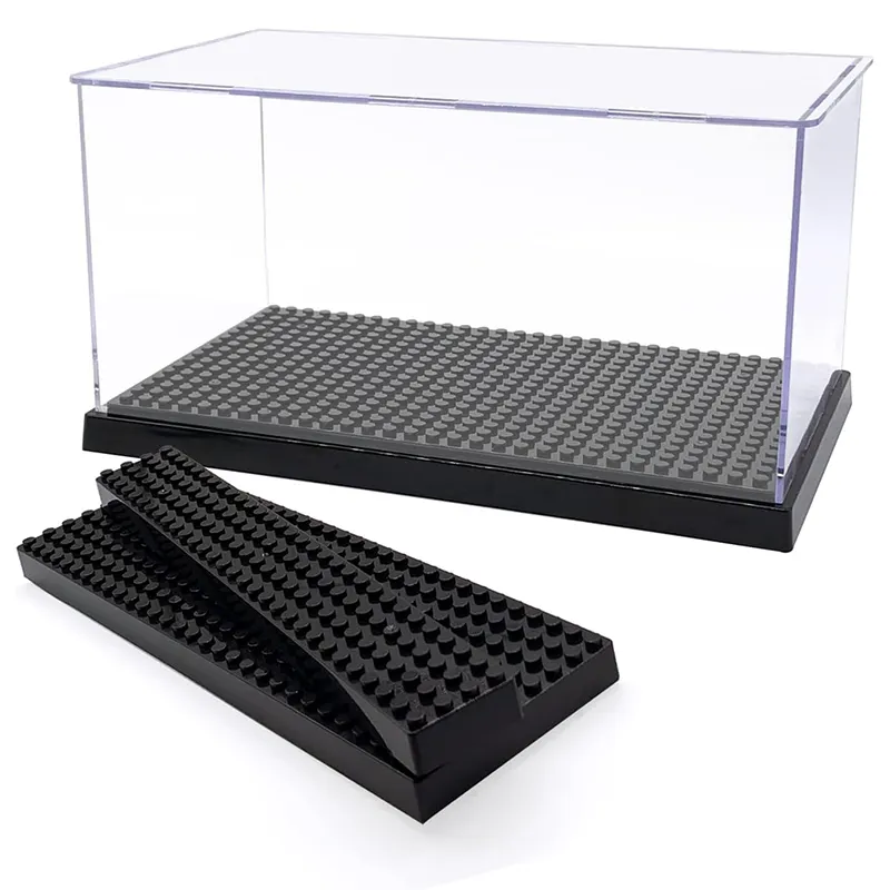レゴテクニックコレクタブルズディスプレイボックススタンド用のほこりのない透明なアクリルディスプレイケース
