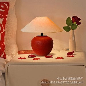 Lampe <span class=keywords><strong>de</strong></span> table <span class=keywords><strong>de</strong></span> style Wabi-Sabi, Nouveau style chinois, <span class=keywords><strong>japonais</strong></span>, américain, français, céramique vintage, pot en terre cuite rétro, chambre à coucher design - Product Image 2