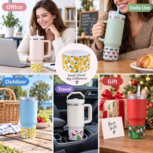 Manchon de protection en silicone de qualité alimentaire pour gobelet, antidérapant, sans BPA, pour tasses de voyage de 12 à 40 oz, impression personnalisée, vente en gros - Product Image 3