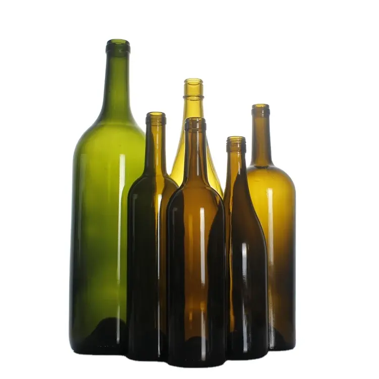 उच्च गुणवत्ता 750ml 500ml 1L मानक बोर्डो बरगंडी सूखी लाल शराब कांच की बोतल