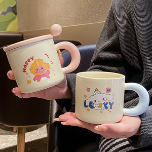 Tazza in Ceramica Carina per Casa e Coppie, Design Elegante, con Cannuccia, per Caffè, Tè e Altre Bevande, Logo Personalizzato, Regalo Perfetto per Amici - Product Image 3