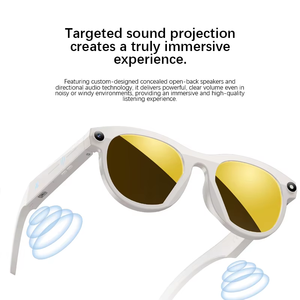 Lunettes de soleil intelligentes étanches avec caméra d'enregistrement vidéo, audio à oreille ouverte, appels sans fil, traduction IA, lunettes de sport - Product Image 5
