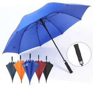 Fábrica barato reta guarda-chuva de golfe windproof automático EVA punho duplo dossel golf guarda-chuva impressão do logotipo