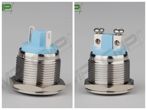 Cài đặt đường kính 19mm thép không gỉ không thấm nước công nghiệp pushbutton chuyển - Product Image 6