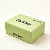 Boîte à salade en papier de luxe en gros avec fentes, récipient alimentaire jetable, boîte à sushi, fruits, boîte personnalisée, emballage de biscuits