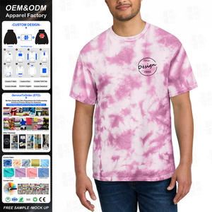 T-shirt homme style tie-dye, coupe classique, qualité supérieure, 250 g/m², streetwear, été. - Product Image 1
