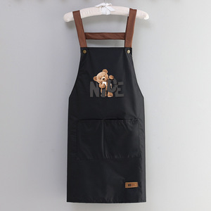 Waterproof Oil Proof Apron Unisex Kitchen Cooking Waistband Solid Color Simple Design Large Suspenders Restaurant Work Uniform - Product Image 3