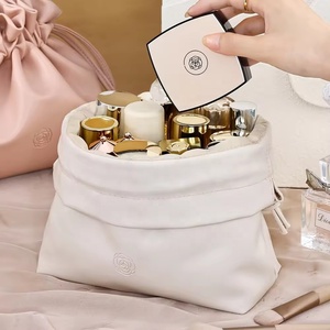 Shengyang phổ biến PU phụ nữ đi du lịch Carry-on Trường hợp với công suất lớn cách điện xách tay lười biếng trang điểm lưu trữ dây kéo đóng cửa - Product Image 5