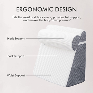 Almohada de Espuma Viscoelástica Premium con Soporte Ergonómico <span class=keywords><strong>para</strong></span> el Cuello, <span class=keywords><strong>para</strong></span> <span class=keywords><strong>Leer</strong></span>, Trabajar, <span class=keywords><strong>Dormir</strong></span>, Alivio del Reflujo Ácido y Dolor de Espalda - Product Image 3