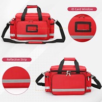 Sac médical vide, trousse de premiers secours, sac pour infirmière à domicile, sac de rangement vide pour premiers secours avec séparateur amovible