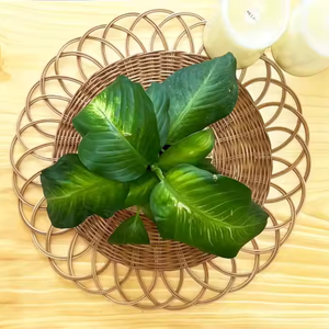 High Quality Handmade Wicker Flower <b>Round</b> <b>Placemat</b> Natural Rattan Holiday Decoration Home Ornament Wholesale Made in Vietnam - Product Image 5
