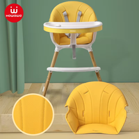 Chaise haute pour bébé en plastique Howawa avec coussins, plateaux repas, hauteur réglable pour l'alimentation des enfants, cuisine, salon, extérieur, école