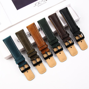 Bracelet de montre en cuir véritable de luxe 20 mm 22 mm compatible avec <span class=keywords><strong>Huawei</strong></span> <span class=keywords><strong>Watch</strong></span> GT6 Samsung Galaxy <span class=keywords><strong>Watch</strong></span> <span class=keywords><strong>6</strong></span> Classic - Product Image 5