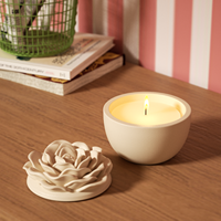 Rose bougie pot Silicone moule béton ciment Pot jardinière moules décoratif fleur moule faisant grand moule artisanal réutilisable