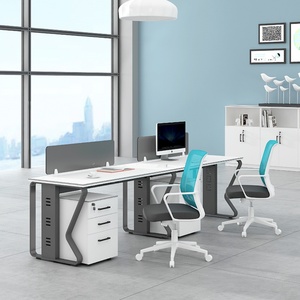 Poste de travail de bureau moderne en Chine pour 2/4/6 personnes avec cloisons de bureau - Product Image 5