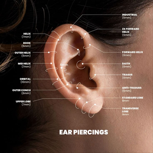 Thép không gỉ rõ ràng Zircon Nhẫn daith Helix sụn Bông tai tai xỏ lỗ tai đồ trang sức xuyên Tai sụn y tế - Product Image 6