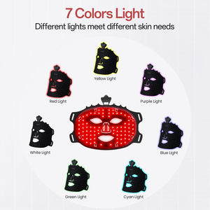 หน้ากากซิลิโคนพกพา ไฟ LED 7 สี พร้อมโลโก้แบบกำหนดเอง หน้ากากแสงสีแดงแฟชั่นสำหรับผู้หญิง - Product Image 6