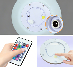 사각형 플라스틱 LED 장식 테이블 램프, 레스토랑, 침실, 호텔, 바용 리모컨 AC 전원 공급 장치 포함 - Product Image 5