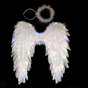 Carnevale-grado di bianco per adulti <span class=keywords><strong>piuma</strong></span> <span class=keywords><strong>d</strong></span>'<span class=keywords><strong>angelo</strong></span> ali di Halloween Cosplay Costume con tinto prezzo a buon mercato per feste e ballo di fornitura - Product Image 5