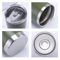 Gobelet isotherme en acier inoxydable à double paroi de 20 oz et 30 oz avec logo personnalisé, couvercle coulissant et paille