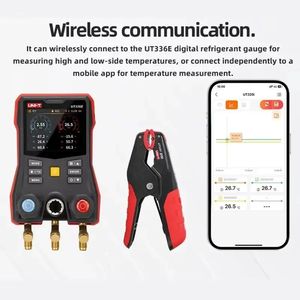 UNI-T UT320i เครื่องวัดอุณหภูมิแบบหนีบไร้สายระดับมืออาชีพ เครื่องมือวัดดิจิตอล HVAC สำหรับงานบำรุงรักษาเครื่องปรับอากาศ - Product Image 4