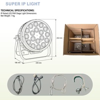 Projecteur LED Wash Par RGBW IP65 18x15W DMX RDM à lentilles multiples pour éclairage extérieur de scène et événements