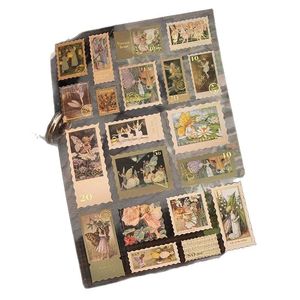 Pegatinas con Estampado Dorado <span class=keywords><strong>de</strong></span> Sunset Post Office, Pegatinas Decorativas <span class=keywords><strong>de</strong></span> Papel Quemado con Diseño Floral y Mariposas Estilo Retro INS - Product Image 5