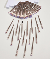 Ensemble de pinceaux de maquillage OEM/ODM de haute qualité, 30 pièces, en résine ABS, pinceaux à paupières bruns, pour le visage