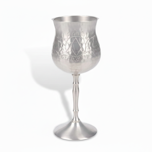Juego de Copas Kiddush Personalizadas en Níquel Pulido Esmaltado, de Alta Calidad, Modernas y Lujosas, con Bandeja para Copas de Vino Judaiicas, Elegantes - Product Image 1