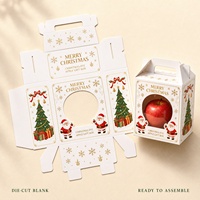 Großhandel Maßgefertigte Weihnachtsapfel-Geschenkbox, Karton-Obstverpackungsbox mit Griff & Rechteckigem Fenster
