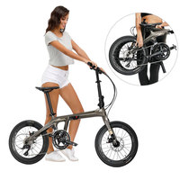 Vélo pliant en fibre de carbone JAVA ARIA 18 vitesses 20 pouces Frein à disque hydraulique à câble Java Aria 406 Vélo pliant en carbone 18S