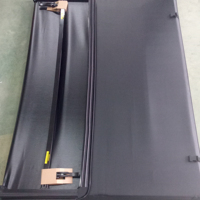 Accesorios de coche suave Tri plegable Tonneau cubierta de cama para Nissan Navara Mazda BT50 Mitsubishi Triton L200 2015 + 4 puerta