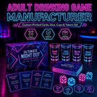 Impression de jeux de société sur mesure OEM, jeu de cartes de table pour adultes, production complète de jeux de société, fabricant de jeux de société