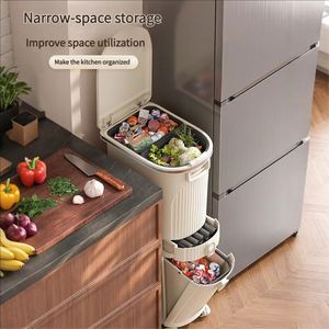 Luxury Large Capacity Pp <b>Bin</b> High-Appearance Garbage Trash Can for Living Room <b>Kitchen</b> Bedroom Waste Management Custom Logo - Product Image 3