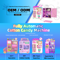 Machine à Barbe à Papa Magique OEM Commerciale Entièrement Automatique avec Système de Paiement par Carte de Crédit