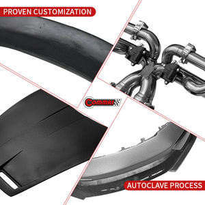 Kit carrosserie de haute qualité en fibre de carbone sèche style GT3 pour Porsche 911 992 : pare-chocs avant et arrière, jupes latérales, capot - Product Image 4