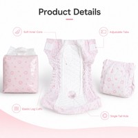 Couches jetables pour chien femelle avec film PE, doublure absorbante, noyau super absorbant, contour ergonomique pour l'hygiène pendant la période de chaleur, OEM