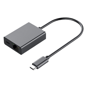 Adaptateur réseau USB-C 3.1 D2499 en aluminium 1000 Mbps avec câble <span class=keywords><strong>Ethernet</strong></span> Gigabit et charge PD 100 W - Product Image 1