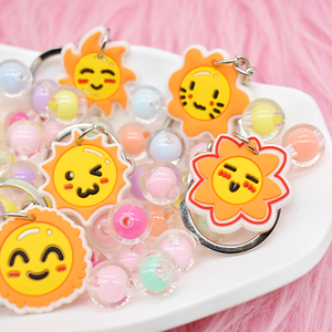 2025 nóng bán tùy chỉnh logo Keychain đặt hàng số lượng lớn <span class=keywords><strong>Key</strong></span> Fob cho các sự kiện của công ty mô hình mặt trời dễ thương PVC vòng chìa khóa tùy chỉnh Keychain - Product Image 2