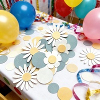 100 pièces de confettis biodégradables roses en forme de marguerite pour la décoration de table lors de baby showers, bridal showers, mariages, anniversaires et fêtes de fiançailles