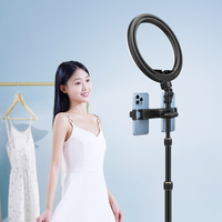 Nouveau trépied stable en alliage d'aluminium avec anneau lumineux, hauteur réglable de 52 à 210 cm pour diffusion en direct, selfie, maquillage, enregistrement B18