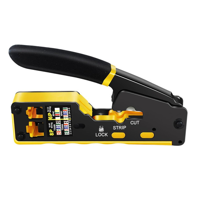 RJ45 Network Cable Crimper RJ45 Crimp Tool Kit CAT5 CAT5e CAT6 Crimping Tool Kit Ethernet Crimper for RJ45 Connectors